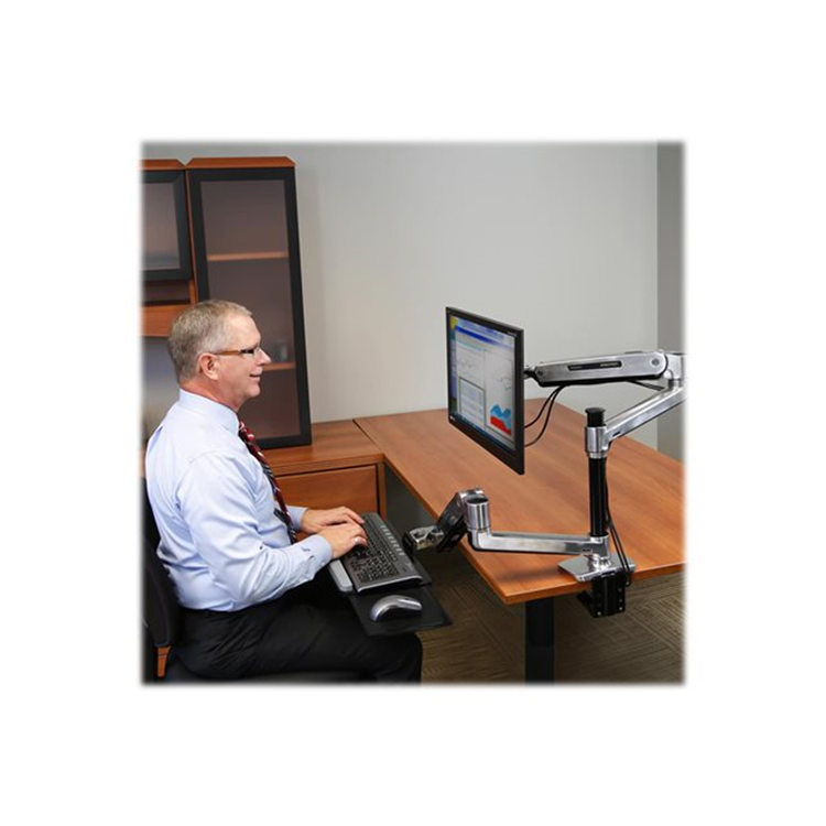 LX HD Sit-Stand Desk Mount LCD Arm Poli