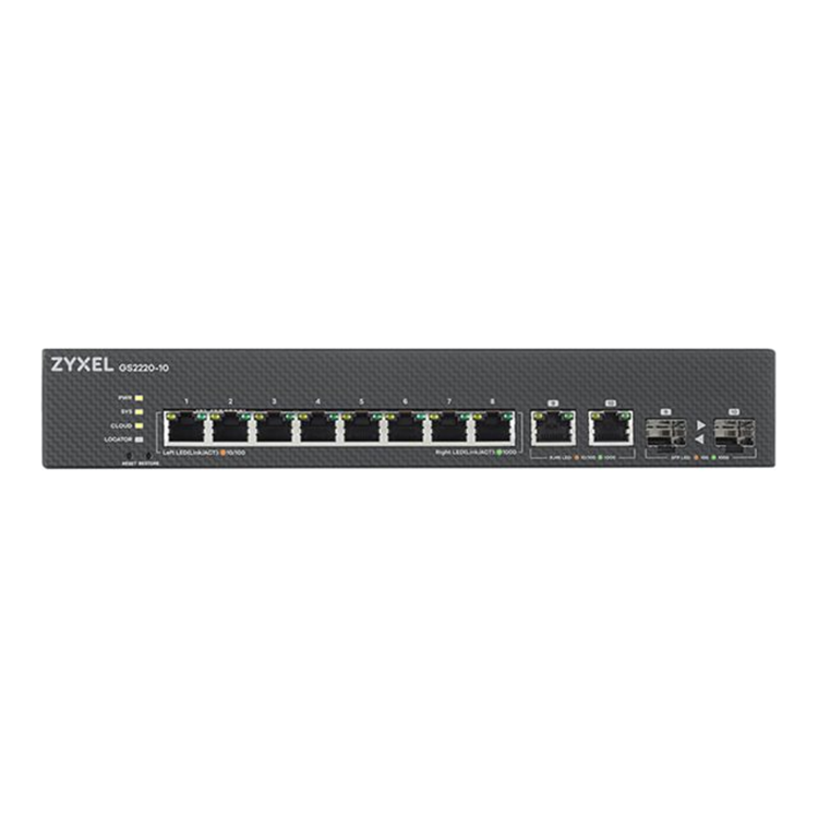 GS2220-10 EU region 8-port GbE L2 Switch