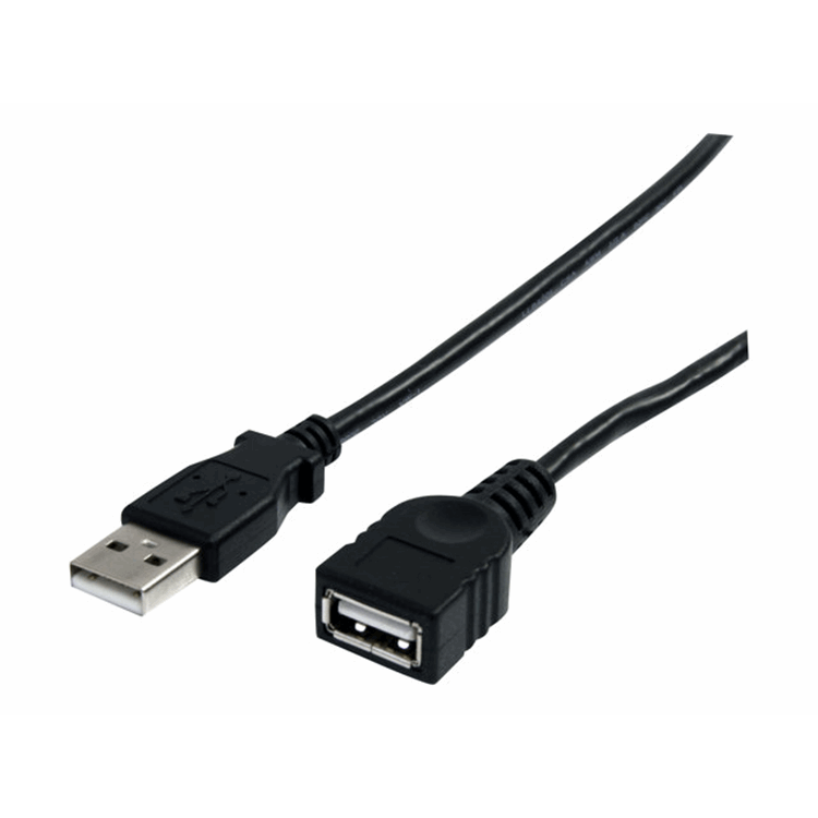 6FT BLACK USB 2.0 EXTENSION CABLE A