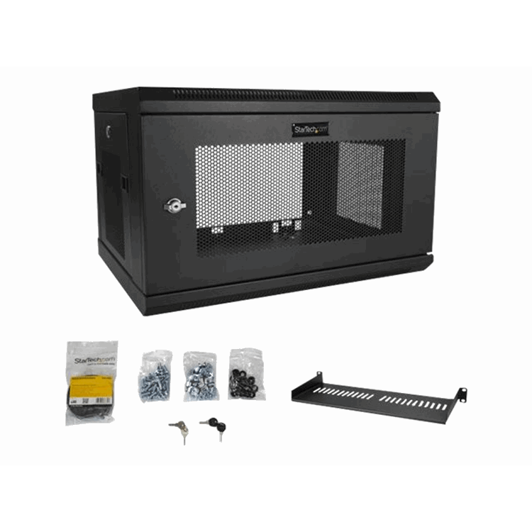 6U Wall Mount Rack Cabinet - 16.9in Deep