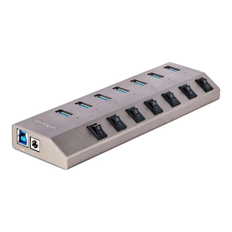 7-Port Self-Powered USB-C Hub 7x BC 1.2