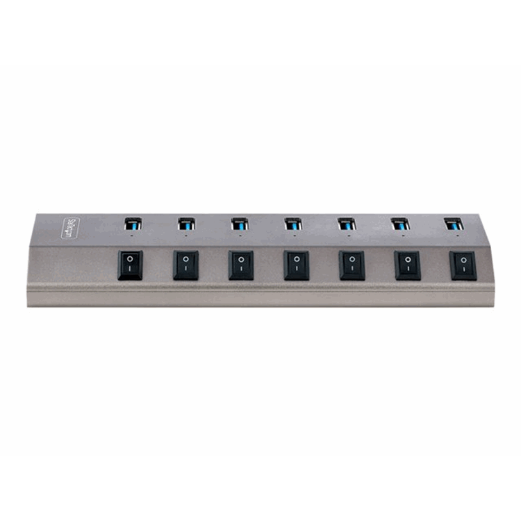 7-Port Self-Powered USB-C Hub 7x BC 1.2