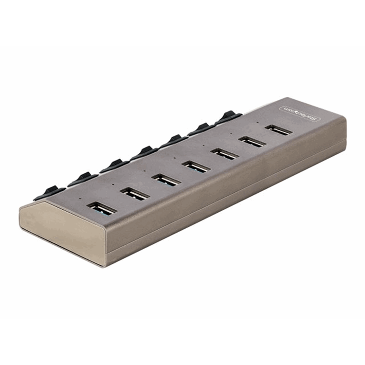 7-Port Self-Powered USB-C Hub 7x BC 1.2