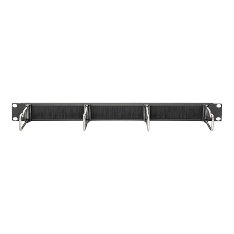 1U cable management panel with brush 4x