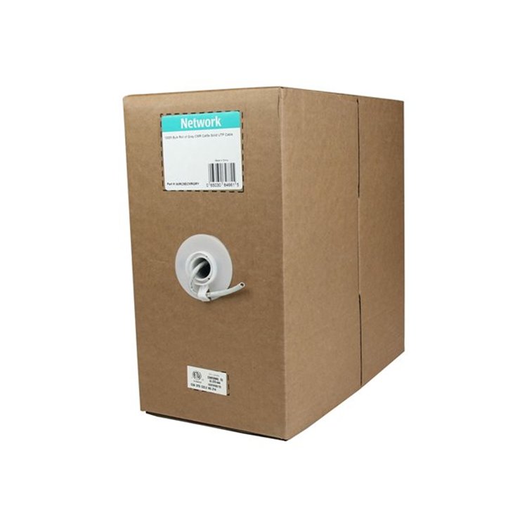1000 ft Bulk Roll of Gray CMR Cat5e Soli