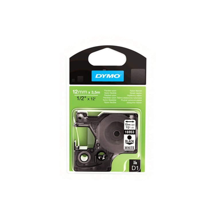 FLEXIBELE TAPE ZWART/WIT - 12MM FLEXIBELE TAPE ZWART/WIT - 12MM