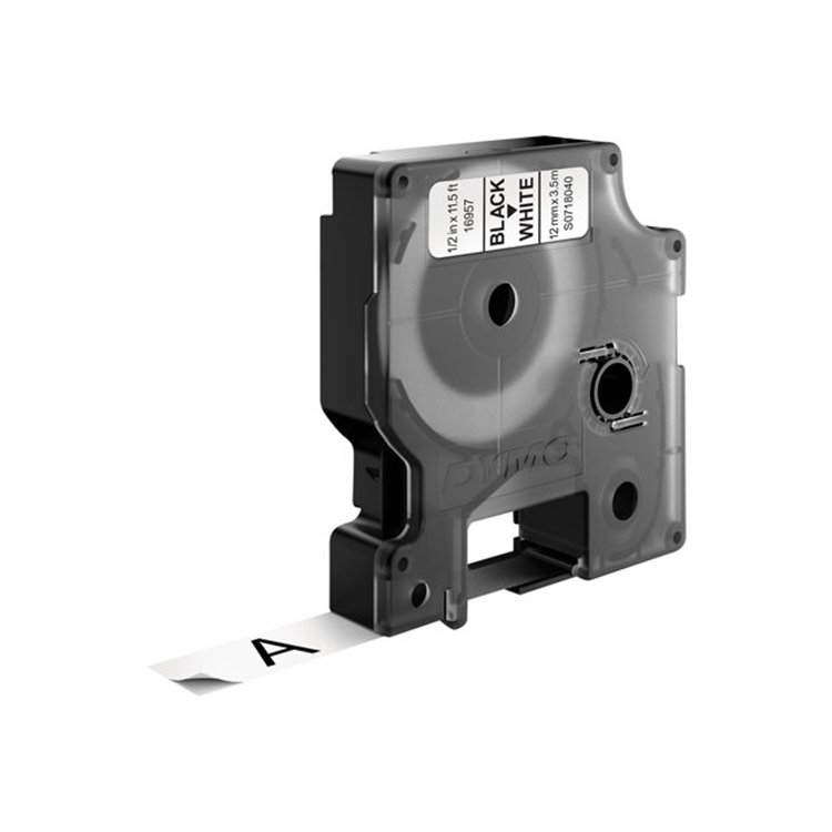 FLEXIBELE TAPE ZWART/WIT - 12MM FLEXIBELE TAPE ZWART/WIT - 12MM