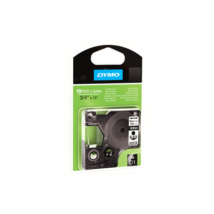 FLEXIBELE TAPE ZWART/WIT - 19MM FLEXIBELE TAPE ZWART/WIT - 19MM