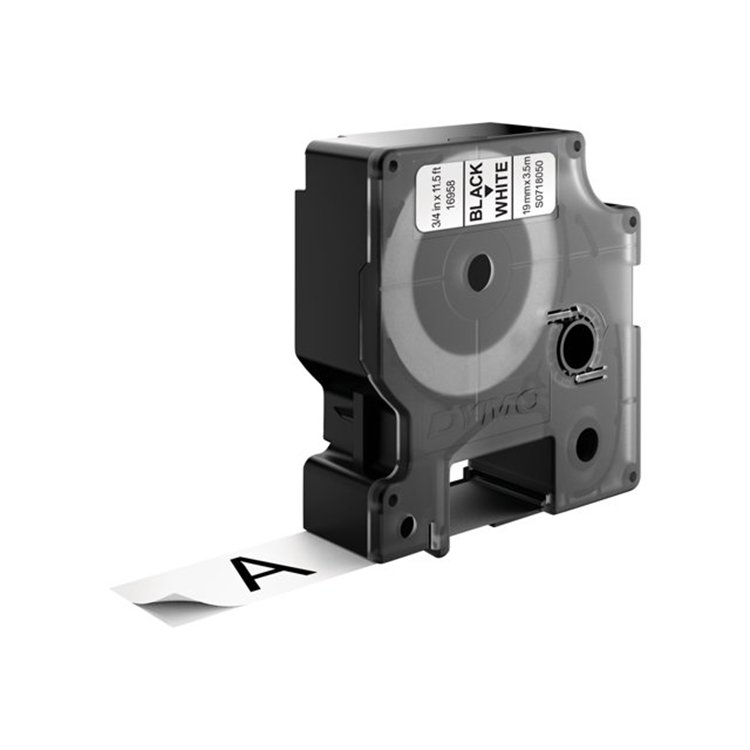 FLEXIBELE TAPE ZWART/WIT - 19MM FLEXIBELE TAPE ZWART/WIT - 19MM