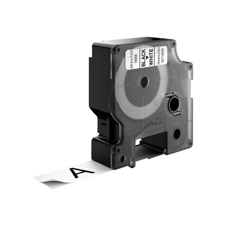 FLEXIBELE TAPE ZWART/WIT - 19MM