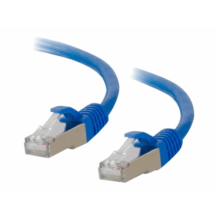 Cbl/15m CAT6A Shielded Patch Cable Blue