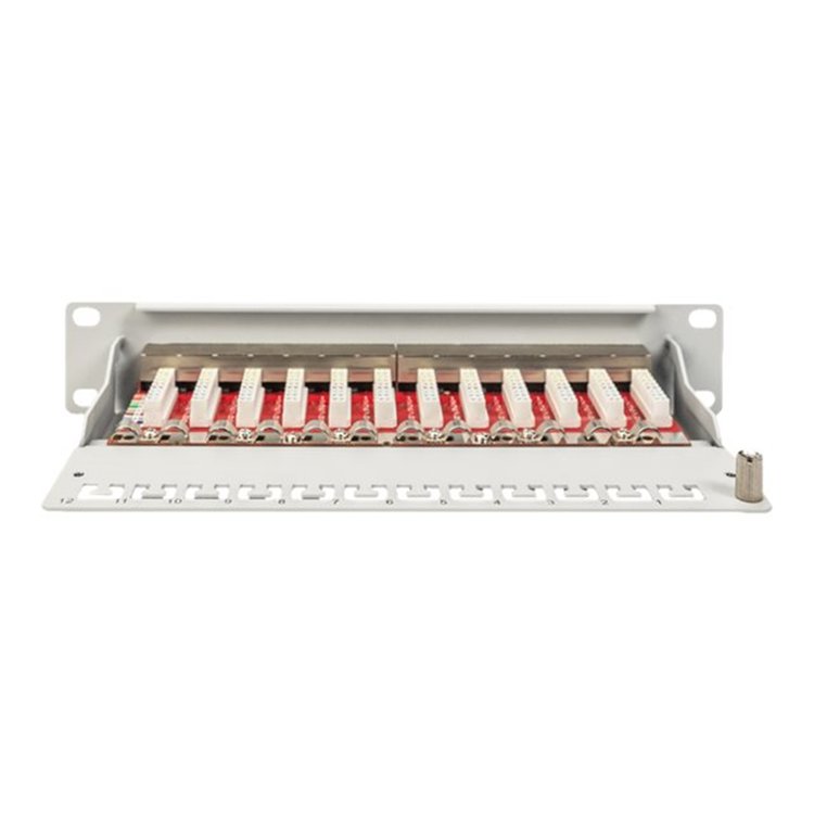 CAT 6A Patch Panel shielded 12-Port labe CAT 6A Patch Panel shielded 12-Port labe