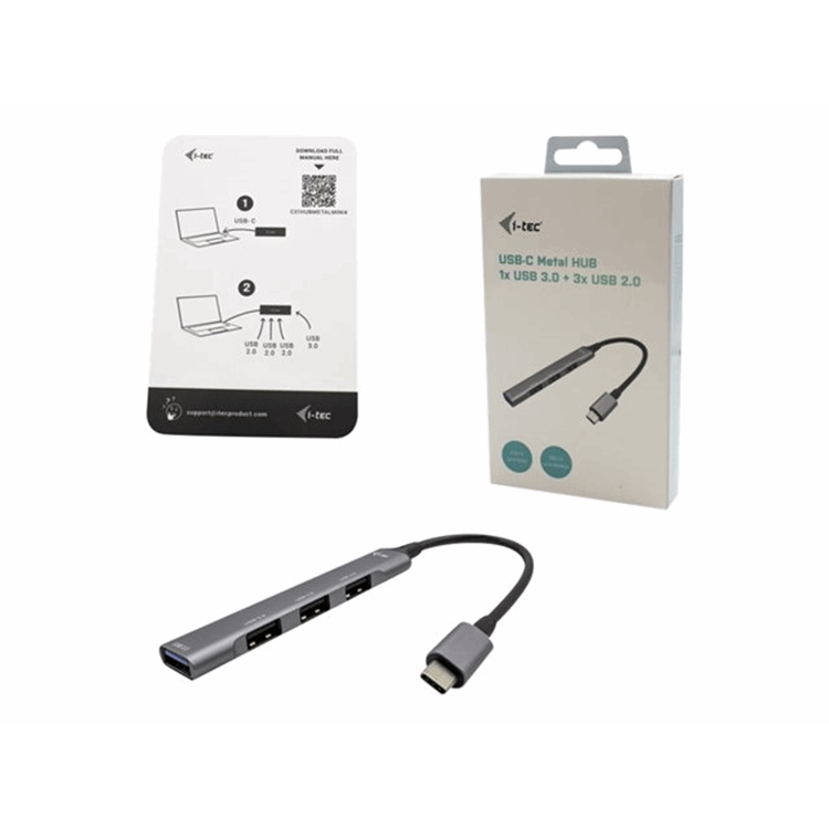 USB-C Metal HUB 1x USB 3.0 + 3x USB 2.0