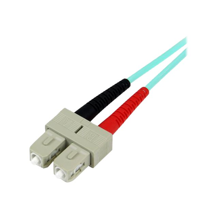 1M 10 GB AQUA FIBER PATCH CABLE LC/SC