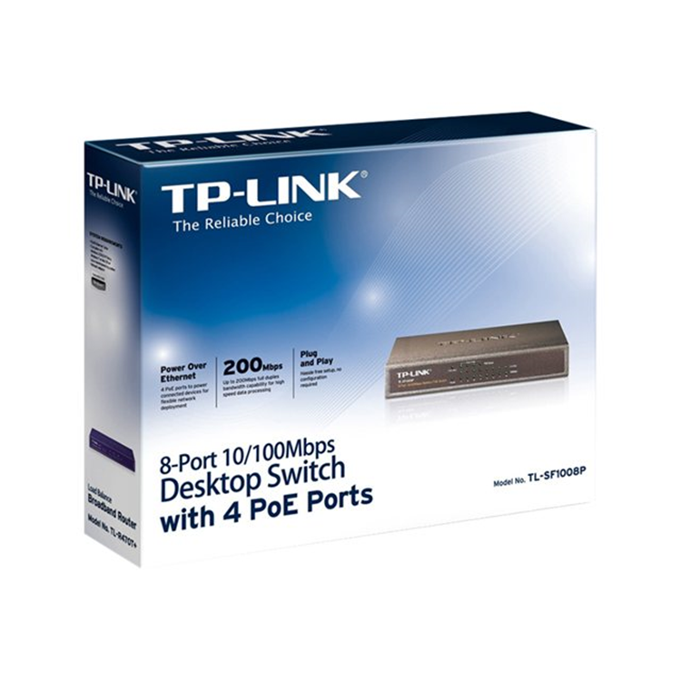 8-Port PoE Switch 4 PoE Ports