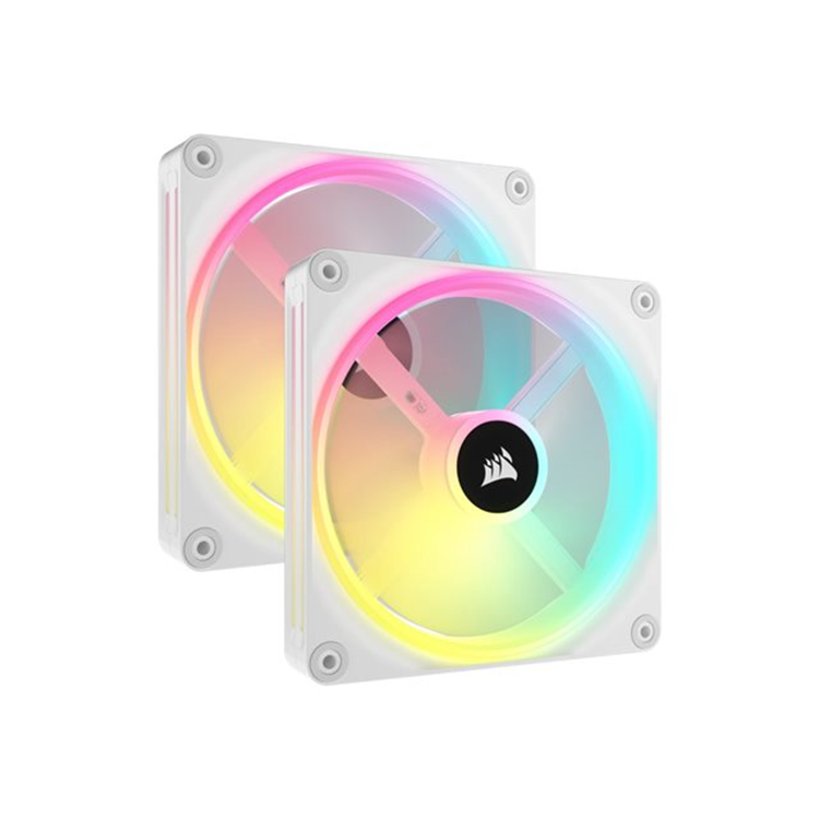 QX RGB Series iCUE LINK QX140 RGB WHITE140mm Magnetic Dome RGB Fan Starter Kit