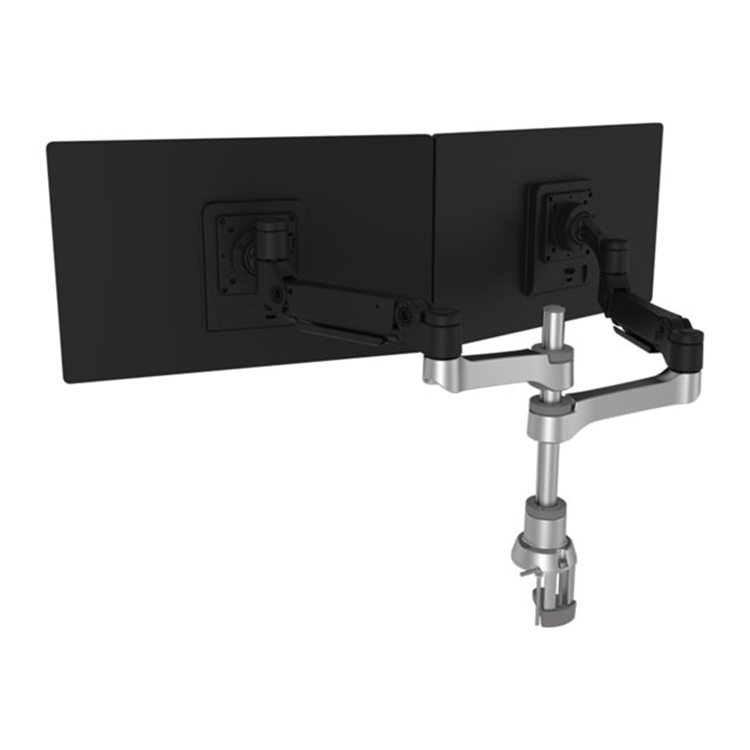 Caparo 4 Twin Monitor Arm  gas spring  3-9 kg  dynamic  silver