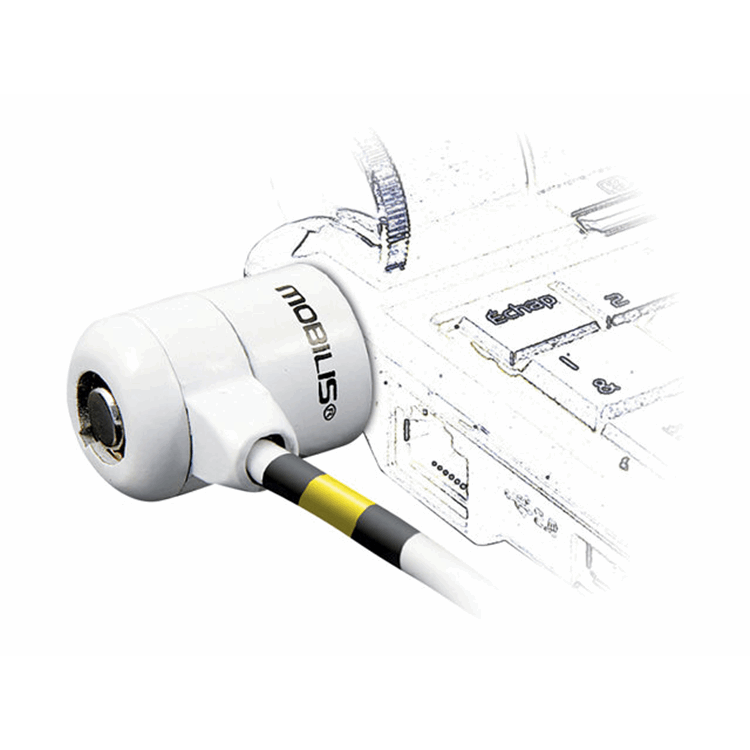 Steel cable - Color white - Length = 18m - Diam. = 40mm - 2 keys