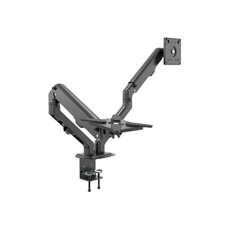 VISION Monitor Desk Arm Dual Matt Black VISION Monitor Desk Arm Dual Matt Black