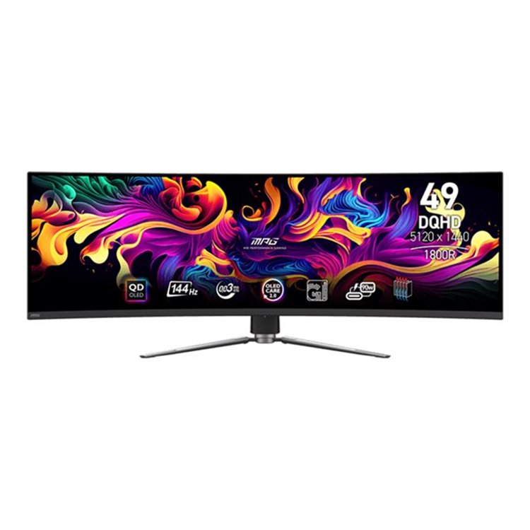 MPG 491CQP QD-OLED 49i QD-OLED Curve 1800R 5120x1440 144HZ NA Tilt 3y Warranty