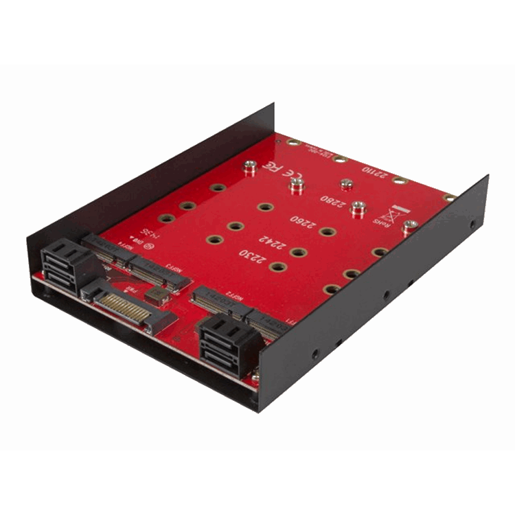 4x M.2 to SATA 3.5in mounting adapter 4x M.2 to SATA 3.5in mounting adapter