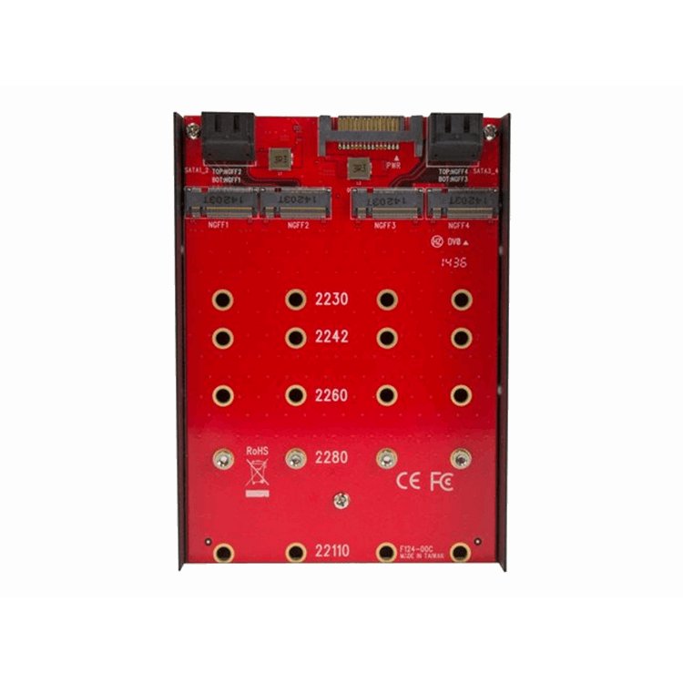 4x M.2 to SATA 3.5in mounting adapter 4x M.2 to SATA 3.5in mounting adapter