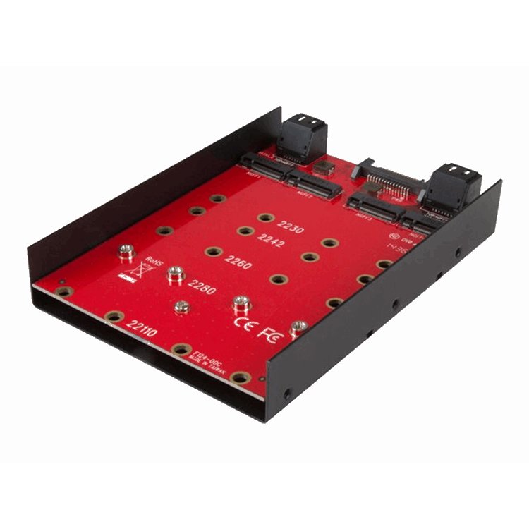 4x M.2 to SATA 3.5in mounting adapter 4x M.2 to SATA 3.5in mounting adapter