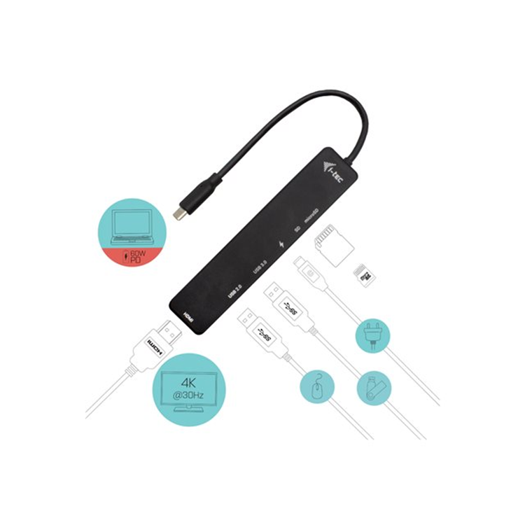 i-tec USB-C Travel Easy Dock 4K HDMI + 6