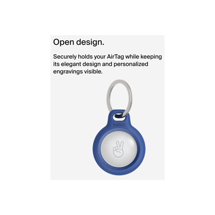 BELKIN AirTag Holder with Keyring Blue BELKIN AirTag Holder with Keyring Blue
