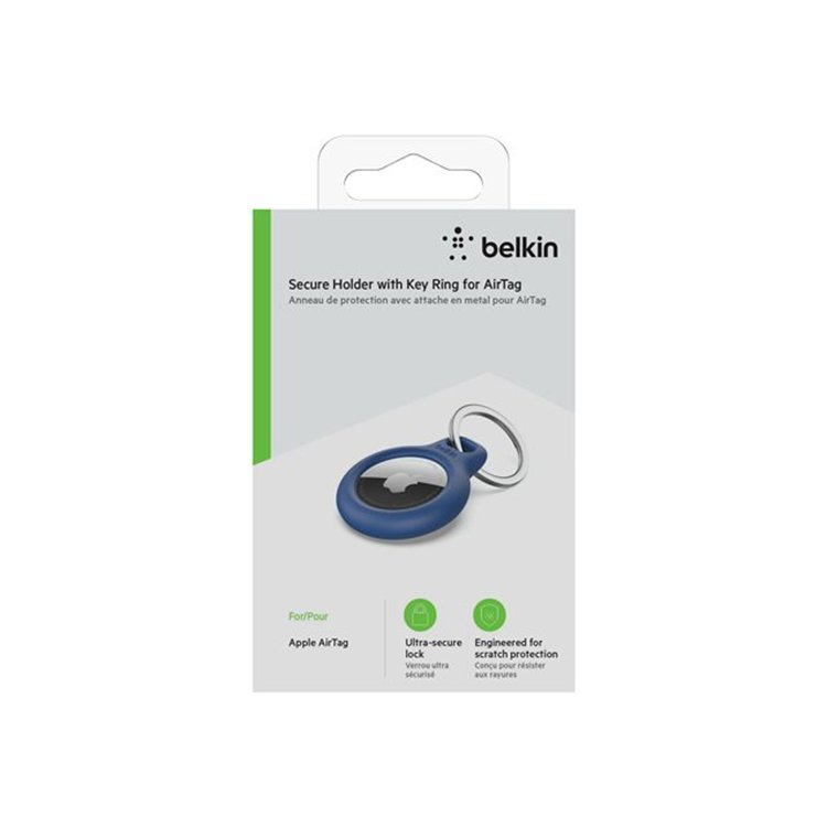 BELKIN AirTag Holder with Keyring Blue BELKIN AirTag Holder with Keyring Blue