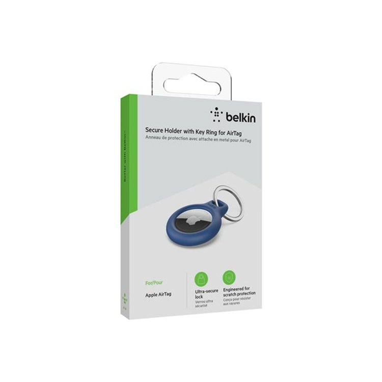 BELKIN AirTag Holder with Keyring Blue BELKIN AirTag Holder with Keyring Blue