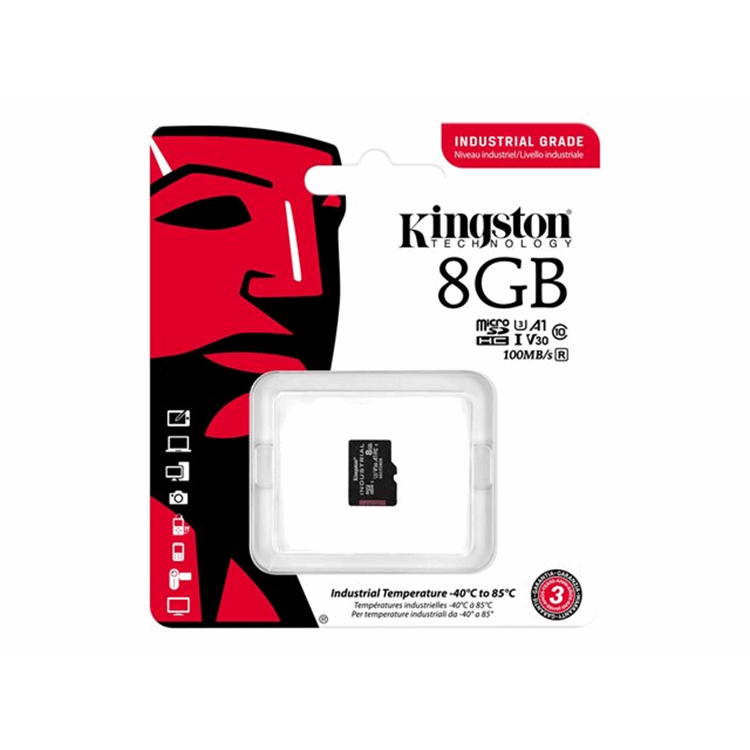 8GB microSDHC Industrial C10 A1 pSLC Car