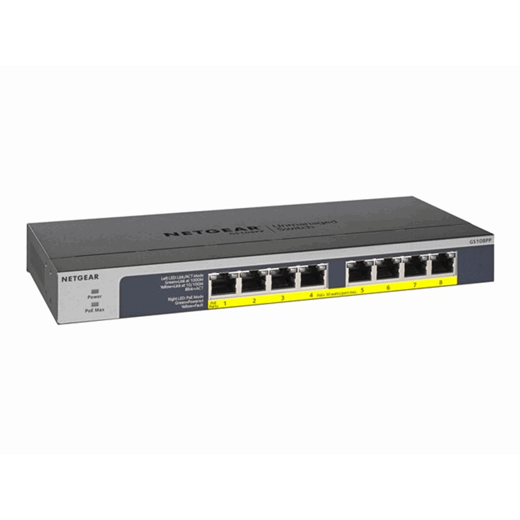 8PT POE/POE+GIGABIT UNMANAGED SWCH