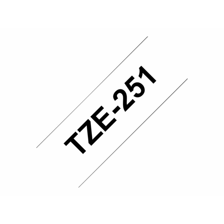 TZe251 24mm x 8m Standard laminated Blac
