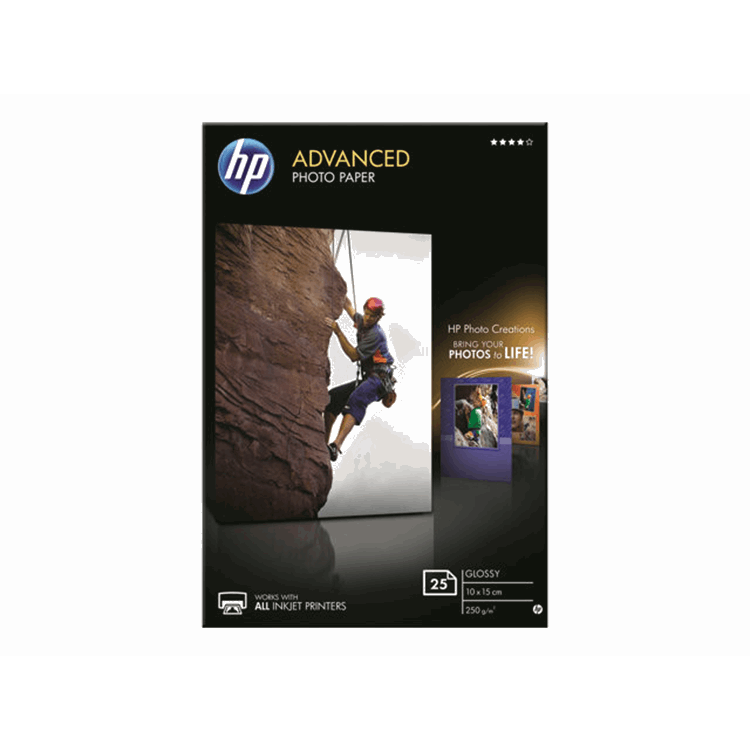 HP Paper Photo/Adv Glossy 10x15 bdl 25sh HP Paper Photo/Adv Glossy 10x15 bdl 25sh