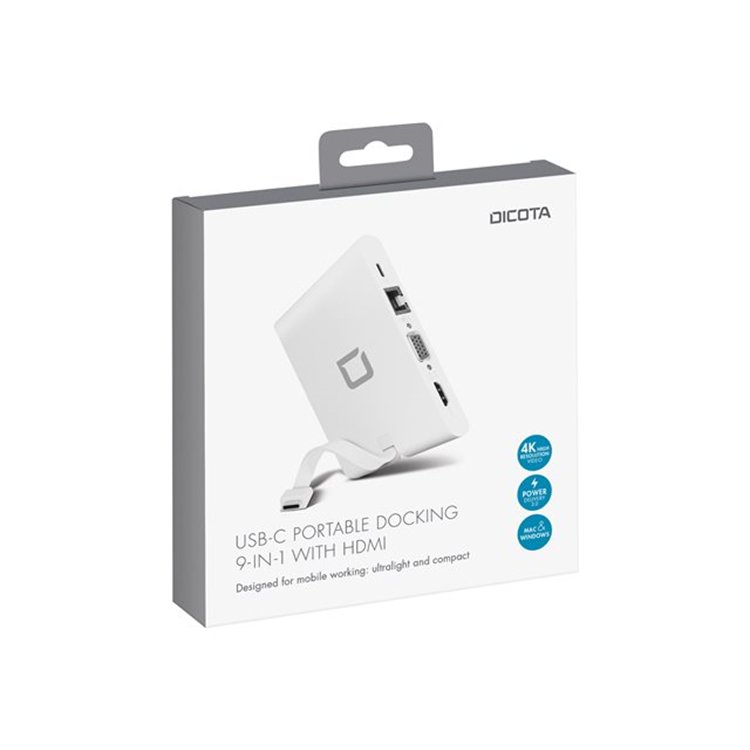 DICOTA USB-C Portable Docking 9-in-1 DICOTA USB-C Portable Docking 9-in-1