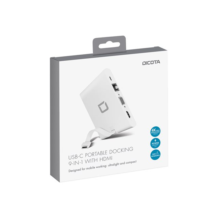 DICOTA USB-C Portable Docking 9-in-1