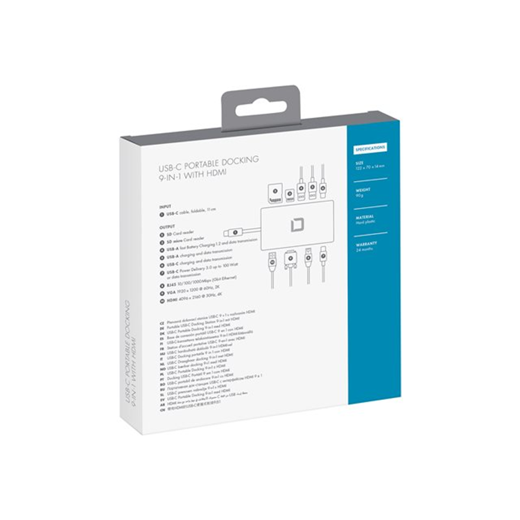 DICOTA USB-C Portable Docking 9-in-1