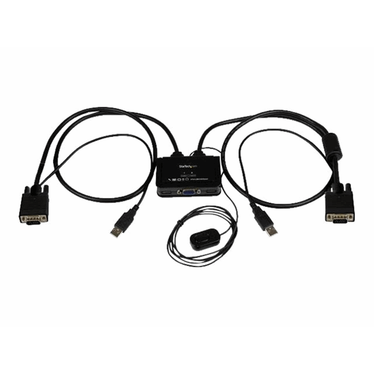 2 Port USB VGA Cable KVM Switch