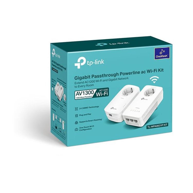 AV1300 Passthrough Powerline Wi-Fi KIT Qualcomm AC1200 Wi-Fi 867Mbps at 5GHz + 300Mbps at 2.4GHz AV1300 Passthrough Powerline Wi-Fi KIT Qualcomm AC1200 Wi-Fi 867Mbps at 5GHz + 300Mbps at 2.4GHz