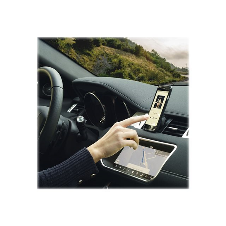 Universal smartphone mount for car air vent - Magnetic fixing - 2 metal plates included Universal smartphone mount for car air vent - Magnetic fixing - 2 metal plates included