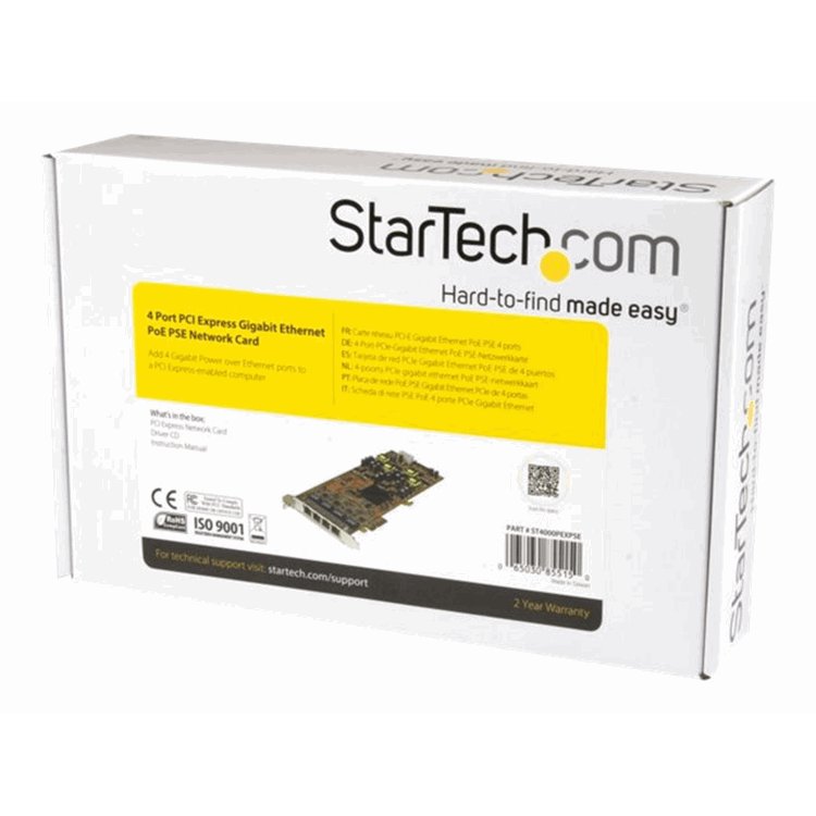 4 Port Gigabit PoE PCIe Network Card 4 Port Gigabit PoE PCIe Network Card