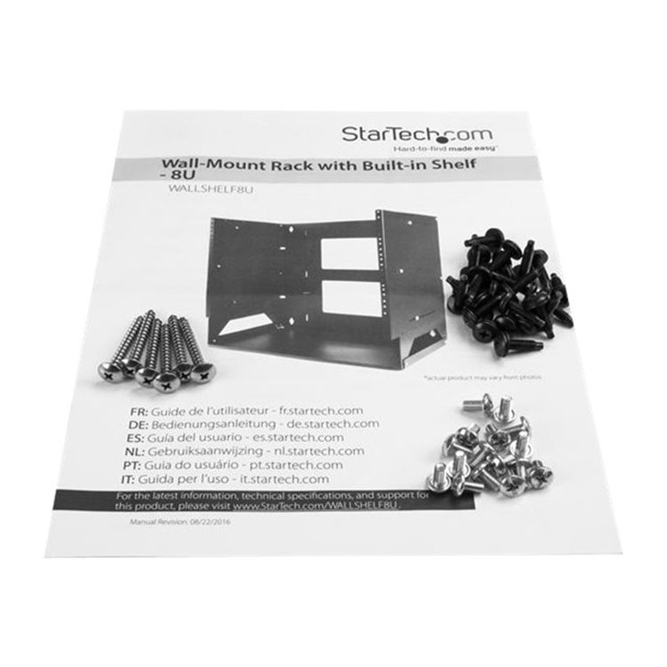 8U WALL-MOUNT SERVER RACK WITH SHELF