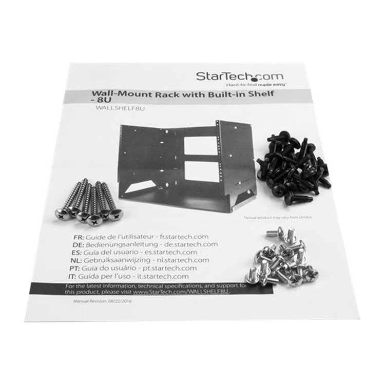 8U WALL-MOUNT SERVER RACK WITH SHELF