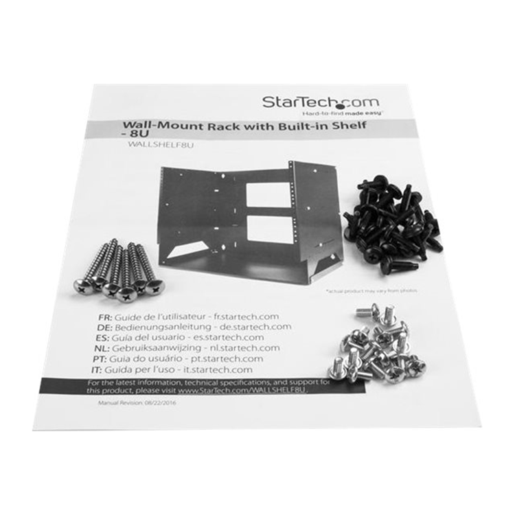 8U WALL-MOUNT SERVER RACK WITH SHELF