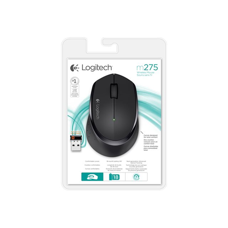 Logitech Wireless Mouse M320 - BLACK - 2.4GHZ - EWR2 Logitech Wireless Mouse M320 - BLACK - 2.4GHZ - EWR2