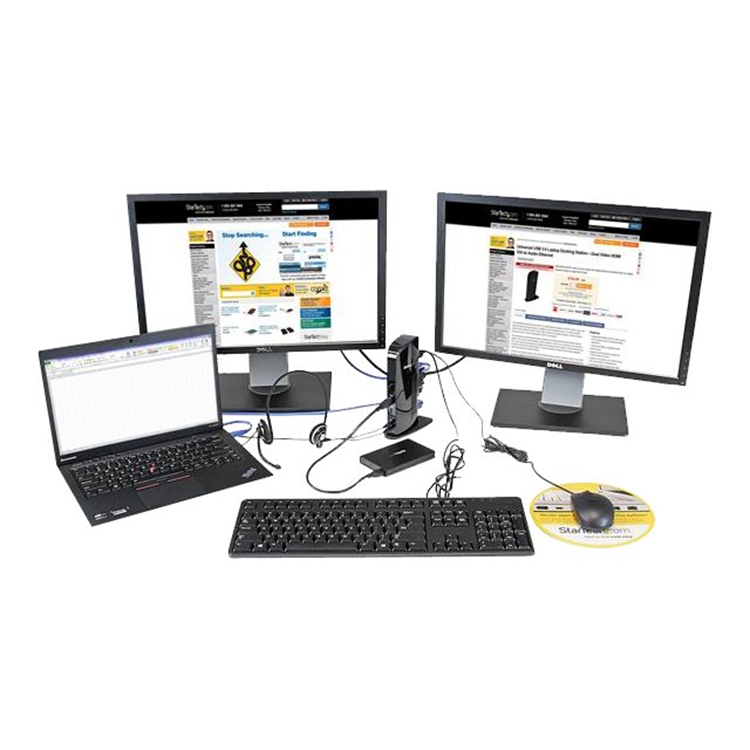 Universal Laptop USB 3 Docking Station w