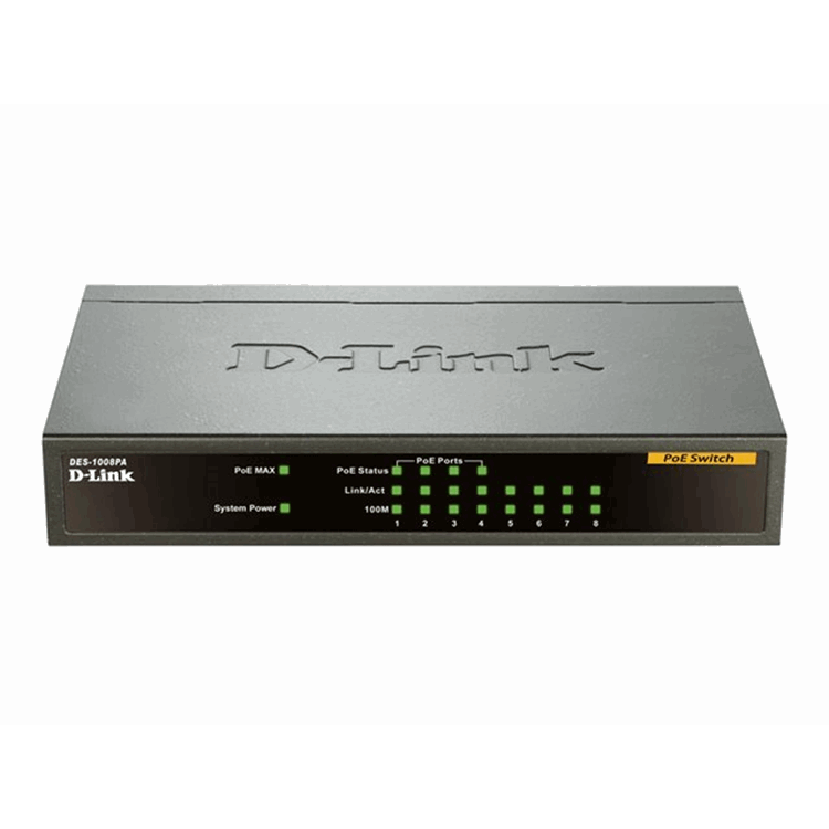 D-link 8p 10/100Mb FE Desk Switch w 4PoE