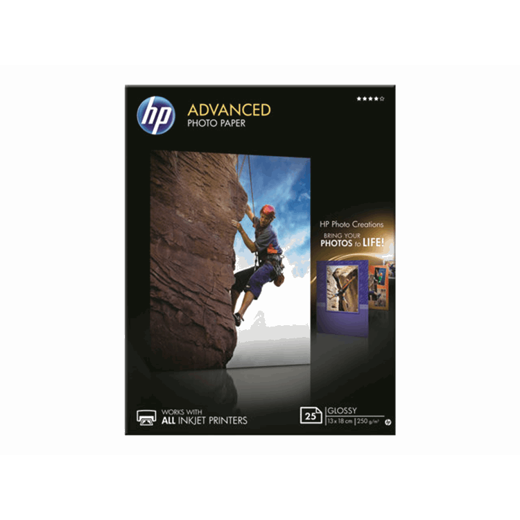 HP HP PHOTO PAPER/ADV GLOSSY 13X18 BDL 25SH