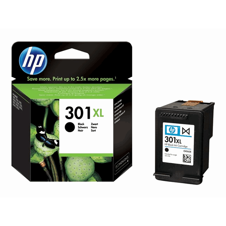 HP Ink cartridge no.301 XL black (up to480 pages)